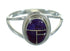 Southwest Authentic Sterling Silver And Magenta Turquoise Ring Size 4-1/2 YX91903